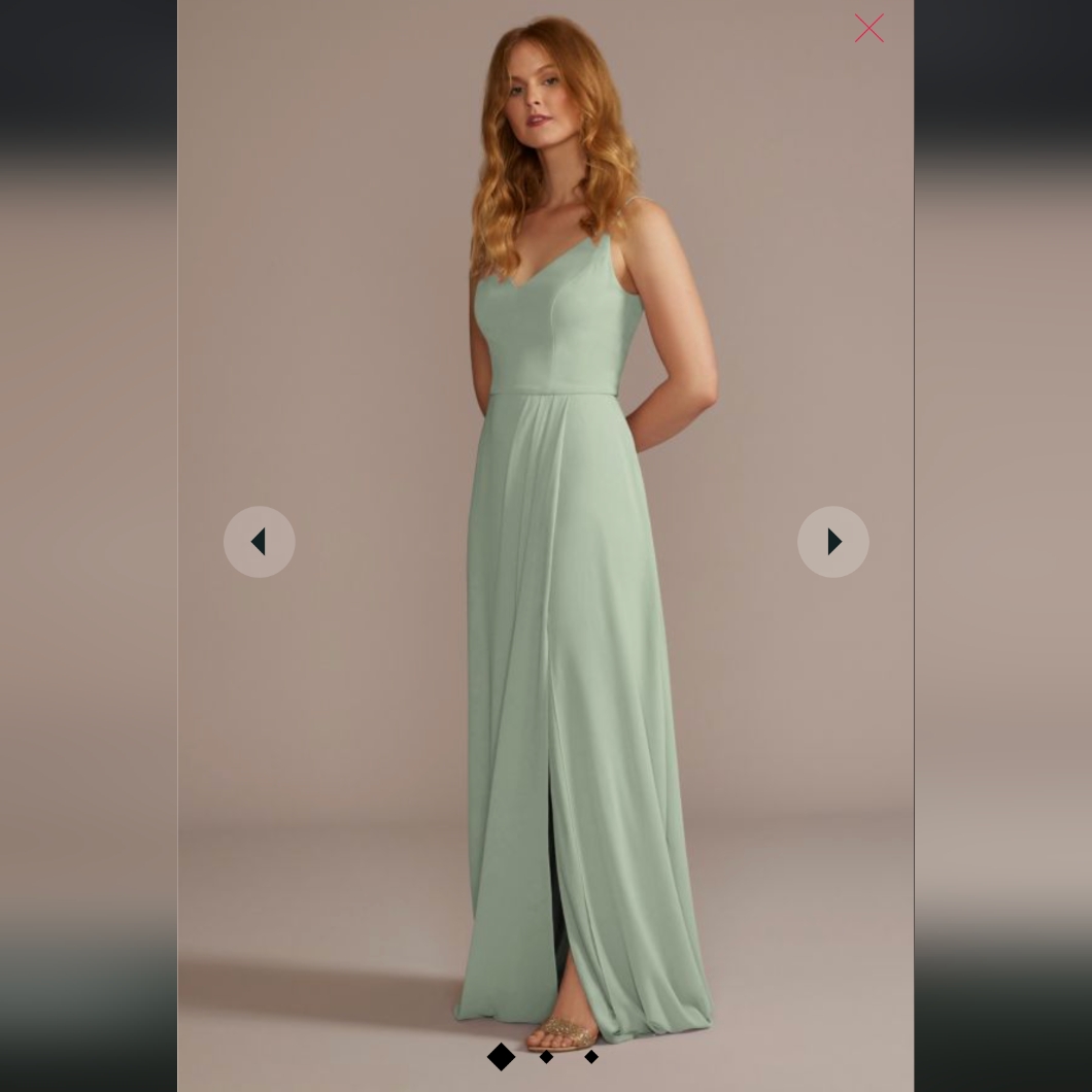 David's Bridal Chiffon Bridesmaid Dress